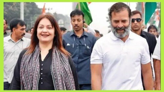 Watch: Actress Pooja Bhatt takes part in Rahul Gandhi's Bharat Jodo Yatra in Hyderabad.
