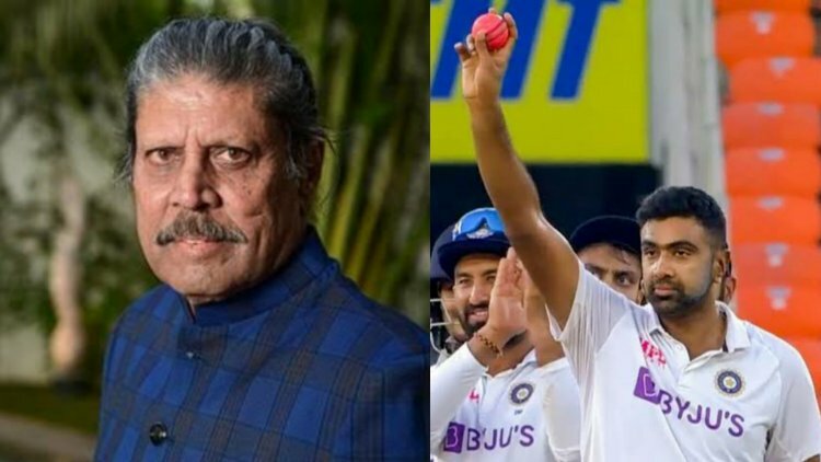 The phrase is "Unko khud 1-2 wicket lete huye sharam aa rahi thi." Ashwin's shocking sentence from Kapil Dev: "He was covering his face."