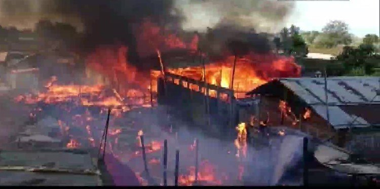 Fire engulfs Karbi Anglong in Assam, nearly 100 houses, shops gutted