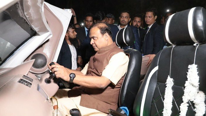 Assam CM receives extraordinary gift a replica of the Lamborghini S20, by a Karimganj Car Fanatic