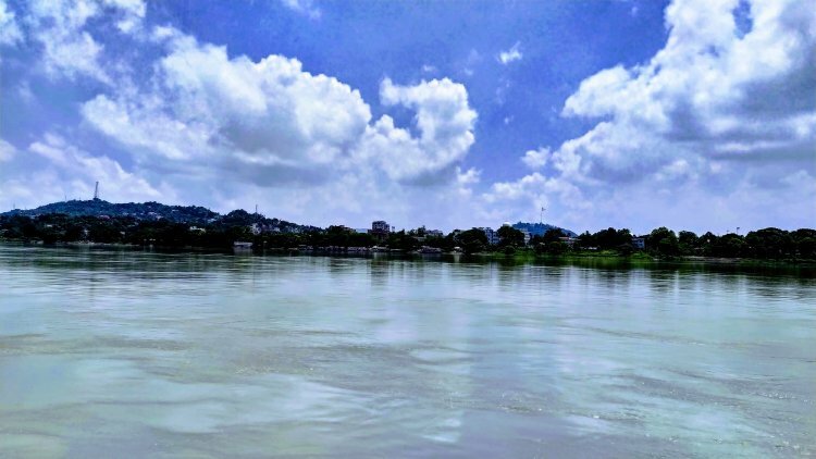The Brahmaputra River erodes Assam schools, forcing children to learn in temporary classrooms